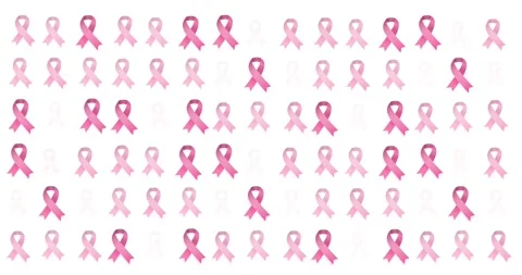Animation of multiple pink ribbon logo g... | Stock Video | Pond5