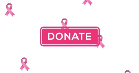 Animation of multiple pink ribbon logo f... | Stock Video | Pond5