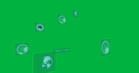 Animation of multiple scopes scanning and processing on black background Stock Footage 347297969