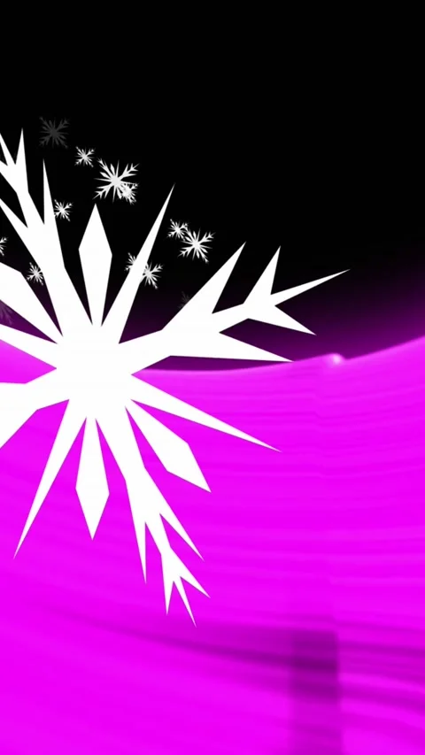 Animation of multiple snowflakes icons floating over purple digital waves Stock Footage 344765728