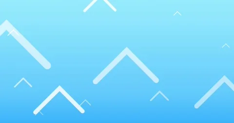 Animation of multiple white arrows pointing up on blue background Stock Footage 328504402