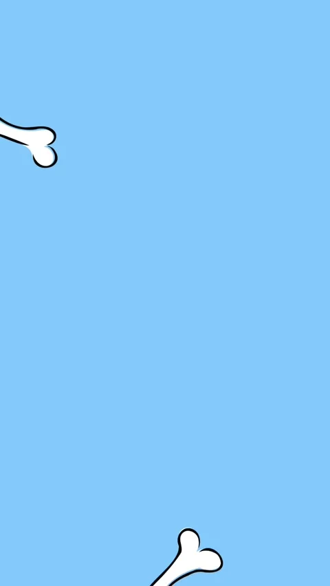 Animation of multiple white bones on blue background Stock Footage 342613219