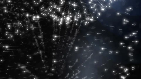 Animation of multiple white fireworks exploded on black background Video stock 313333040