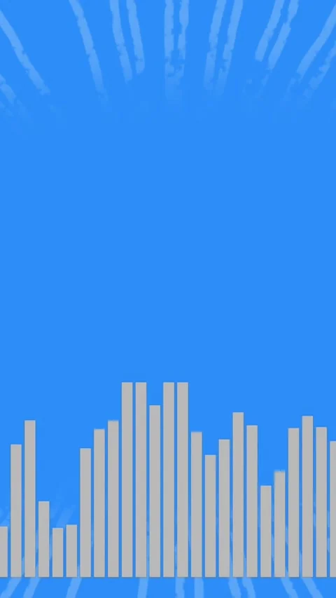 Animation of music equalizer against copyspace on blue background Stock Footage 344678718