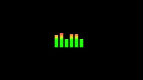 Animation of music equalizer with green ... | Stock Video | Pond5