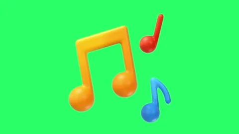 Animation music Note on green screen. Stock Footage 269957295