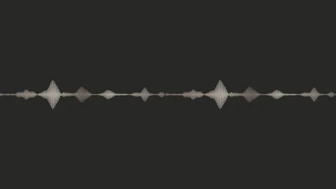 Animation of music sound wave effect or audio waveform on gray background Stock Footage 281388559