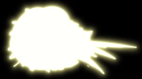 Animation of muzzle flashes on a black background. Bright dynamic fire stock Stock Footage 334658715