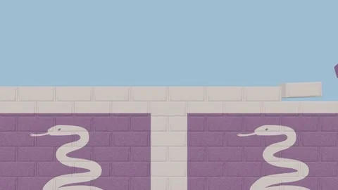 Animation National Flag on a Brick Wall Being Built - Martinique Stock Footage 233453211