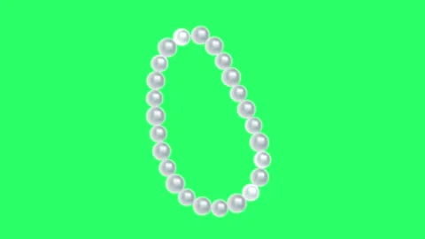 Animation necklace on green screen. Stock Footage 263169389