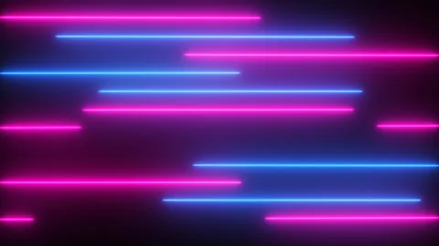 Animation Neon Abstract Lines, Soft Light Flow Background With Colorful Stripes Video stock 154687349