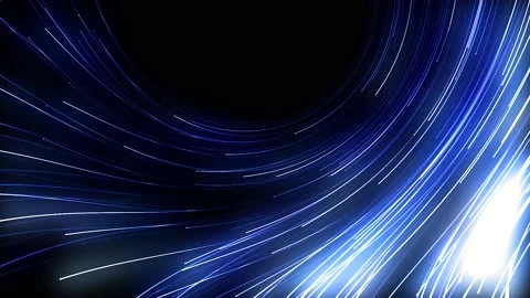 Animation neon blue moving down lines on a black background. Stock Footage 223765268
