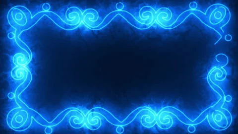 Animation of a neon decorative frame. Abstract spectrum 库存影片 145248424