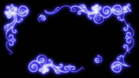 Animation of a neon decorative frame. Vidéo 145248341