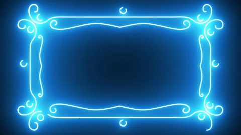 Animation of a neon decorative frame. Stockbeeldmateriaal 148326116