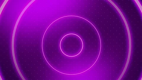Animation neon light circle shape on black background. Stock Footage 273357267