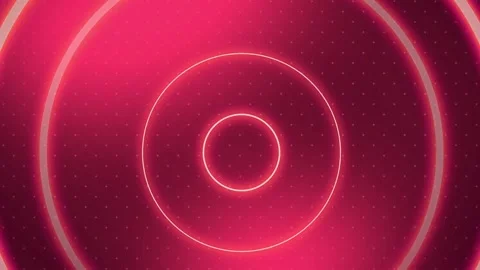 Animation neon light circle shape on black background. Stock Footage 273358254