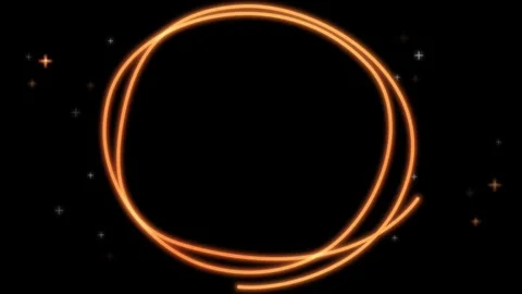 Animation neon light frame on black background.  Stock Footage 274351632