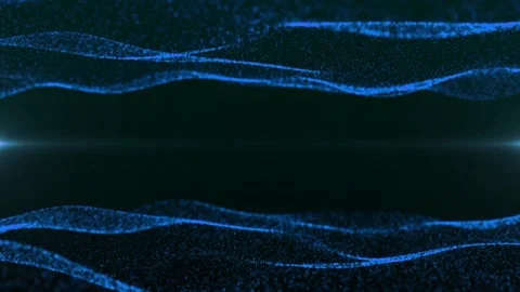 Animation neon light network wave abstract background. Stock Footage 273355255