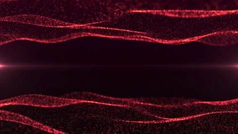 Animation neon light network wave abstract background. Stock Footage 273356533