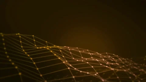 Animation neon light network wave abstract background. Stock Footage 273358690