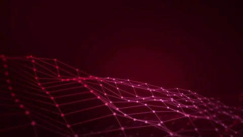 Animation neon light network wave abstract background. Stock Footage 273359471