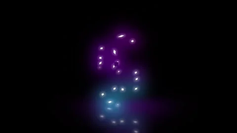 Animation of neon light numbers from 10 to 1, 10 seconds countdown timer Stock Footage 261830832