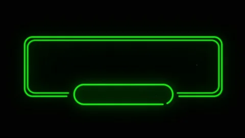 Animation neon light text box isolate on... | Stock Video | Pond5