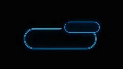 Animation neon light text box isolate on black screen.  Stock Footage 220488723