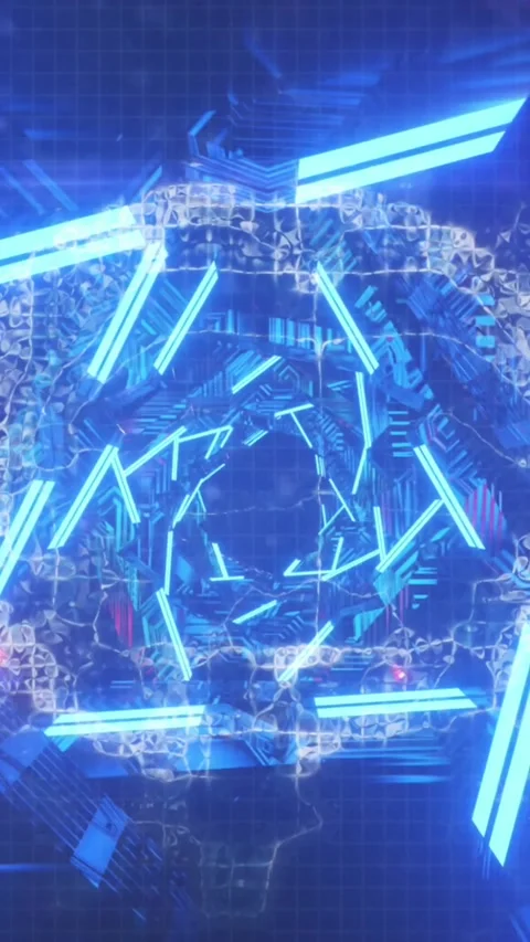 Animation of neon lights rotating over brain and waves on black background Stock Footage 342953172