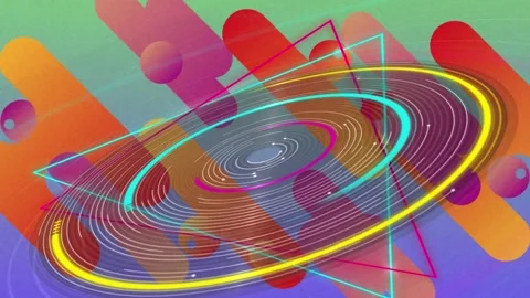 Animation of neon pattern moving on gree... | Stock Video | Pond5