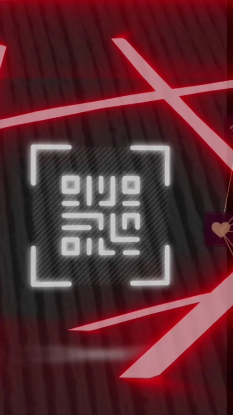 Animation of neon qr code scanner and globes of digital icons spinning against Video stock 321788317