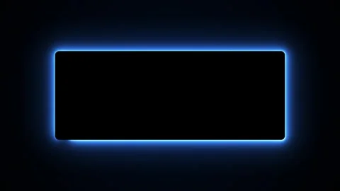 Animation of neon square frame, ultraviolet light, 80's retro style Stock Footage 254883955