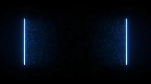 Animation of neon square frame, ultraviolet light, 80's retro style Video stock 268575254