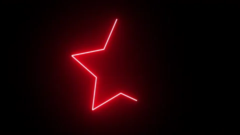 Animation of a neon star on a black background. 库存影片 145248803