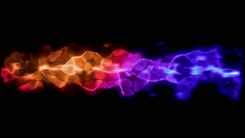 Animation neon wave on a black background. Stock Footage 219023186