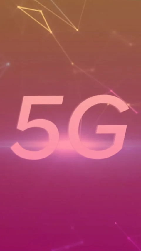 Animation of network of connections with 5g text on black background Stock Footage 344614548