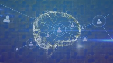 Animation on network of connections and ... | Stock Video | Pond5