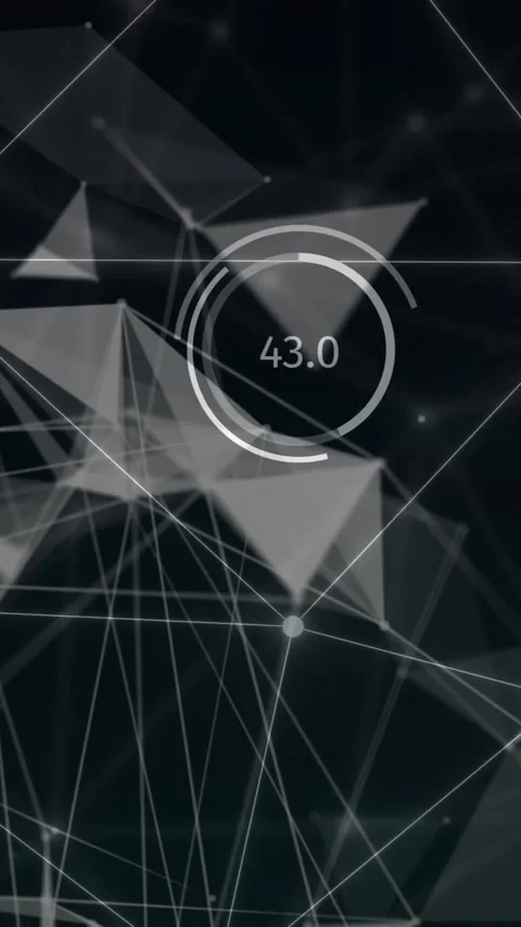 Animation of network of connections and data processing over black background Stock Footage 320444889