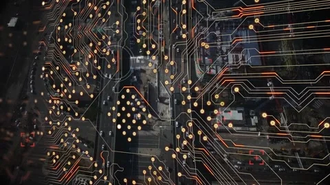 Animation of network of connections and data processing over hacker Stock Footage 326878362