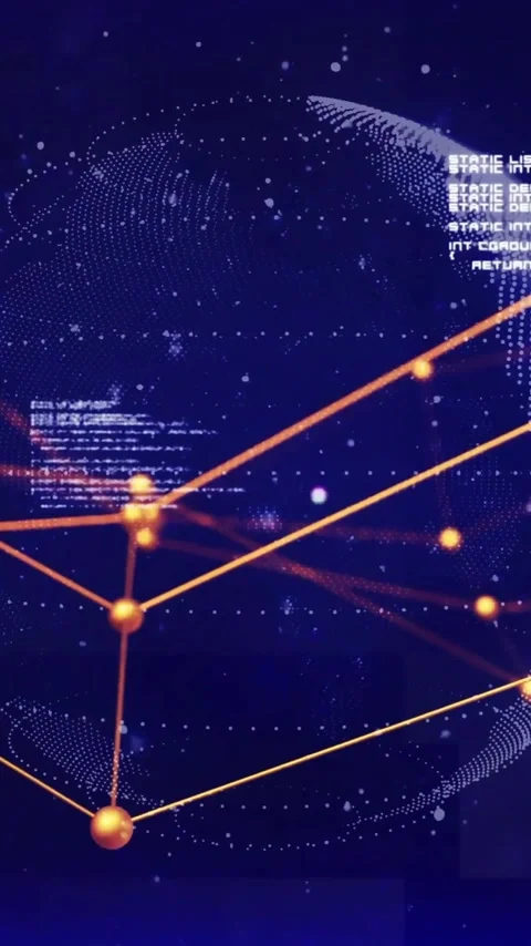 Animation of network of connections and data processing over globe Stock Footage 344331907