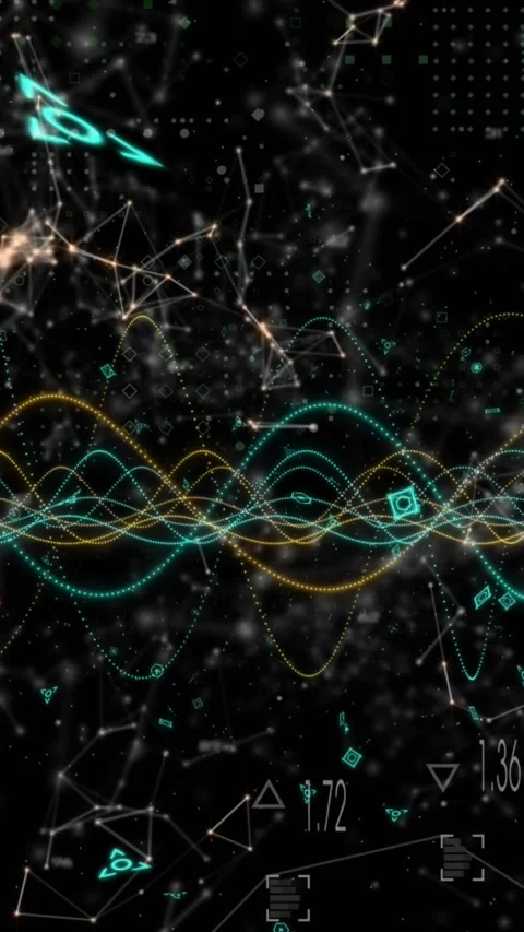 Animation of network of connections and data processing against black background Stock Footage 344693314