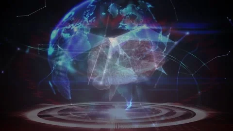 Animation of network of connections and ... | Stock Video | Pond5