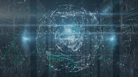 Animation of network of connections and ... | Stock Video | Pond5