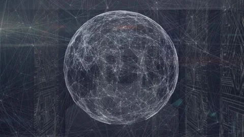 Animation of network of connections and ... | Stock Video | Pond5