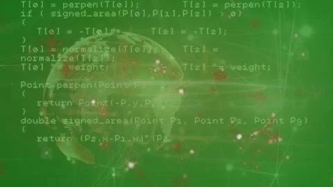 Animation of network of connections and molecular structures over a globe Stock Footage 329710541