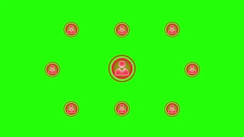 Animation of network of connections and multi-colored people icons interact.. Stock Footage 305166322