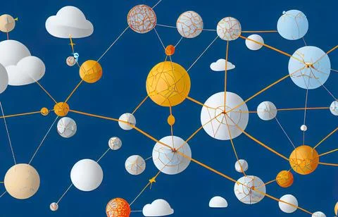 Animation of network of connections and white people icons Stock Illustration