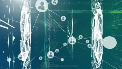 Animation of network of connections on b... | Stock Video | Pond5