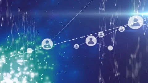 Animation of network of connections on b... | Stock Video | Pond5